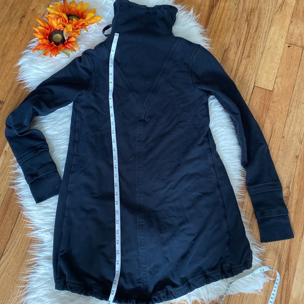 Double Snap Button High Neck Sweater Jacket - image 5